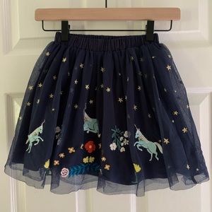 Hanna Anderson Beautiful Embroidered Tulle Skirt